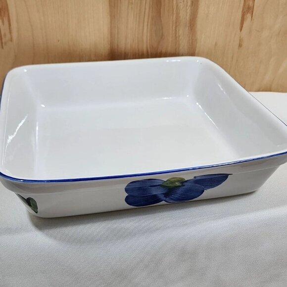 Maxam Portugal Other - Maxam Italian Daisy Baking Dish 9.5" stoneware square Portugal handpainted flaw